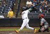 Tampa Bay Rays' Junior Caminero hits a grand slam during the fifth inning of a baseball game against the St. Louis Cardinals, Sunday, Aug. 24, 2025, in Tampa, Fla. (AP Photo/Jason Behnken)