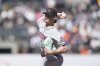 FILE - Arizona Diamondbacks pitcher Shelby Miller, recently traded to the Milwaukee Brewers, pitches during a baseball game against the San Francisco Giants in San Francisco, May 14, 2025. (AP Photo/Jeff Chiu, File)