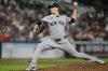 New York Yankees starting pitcher Max Fried delivers during the second inning of a baseball game against the Baltimore Orioles, Thursday, Sept. 18, 2025, in Baltimore. (AP Photo/Stephanie Scarbrough)