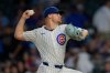 Chicago Cubs starting pitcher Cade Horton (22) throws against the New York Mets during the first inning of a baseball game Tuesday, Sept. 23, 2025, in Chicago. (AP Photo/Erin Hooley)