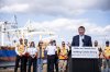 Dominic LeBlanc, Minister responsible for Canada-U.S.Trade and Intergovernmental Affairs makes an announcement at the Port of Montreal on Thursday, September 11, 2025. THE CANADIAN PRESS/Christopher Katsarov