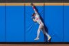 Washington Nationals outfielder Jacob Young catches a fly ball hit by New York Mets' Brett Baty during the fifth inning of a baseball game Sunday, Sept. 21, 2025, in New York. (AP Photo/Yuki Iwamura)
