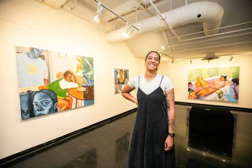 MIKAELA MACKENZIE / FREE PRESS
                                Bria Fernandes&rsquo; show Things Left Unsaid is on display now at Gallery 1C03 in the University of Winnipeg.