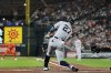 New York Yankees' Giancarlo Stanton hits a three-run home run during the first inning of a baseball game against the Baltimore Orioles, Saturday, Sept. 20, 2025, in Baltimore. (AP Photo/Stephanie Scarbrough)