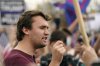 FILE - Charlie Kirk, conservative activist and founder of Turning Point USA, speaks to supporters of President Donald Trump at a rally outside the Maricopa County Recorder's Office, Friday, Nov. 6, 2020, in Phoenix. (AP Photo/Ross D. Franklin, File)