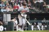 Baltimore Orioles' Dylan Beavers watches his two-run home run during the seventh inning of a baseball game against the Chicago White Sox in Chicago, Tuesday, Sept. 16, 2025. (AP Photo/Nam Y. Huh)