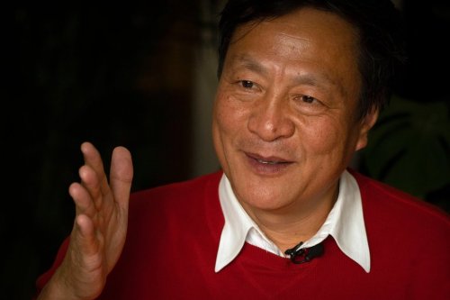 FILE - Architect Yu Kongjian speaks during an interview at his firm's office in Beijing, Friday, Oct. 21, 2022. (AP Photo/Mark Schiefelbein, file)