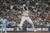 Boston Red Sox pitcher Garrett Crochet (35) works against the Toronto Blue Jays during second-inning MLB baseball action in Toronto on Wednesday, Sept. 24, 2025. THE CANADIAN PRESS/Chris Young
