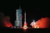 China's Long March 2F rocket, carrying three astronauts for the Shenzhou 21 manned space mission, blasts off at the Jiuquan Satellite Launch Center in Jiuquan, northwestern China, Friday, Oct. 31, 2025. (AP Photo/Andy Wong)