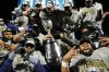 Members of the Toronto Argonauts celebrate after beating the Winnipeg Blue Bombers in the 109th Grey Cup at Mosaic Stadium in Regina, Sunday, Nov. 20, 2022. THE CANADIAN PRESS/Jonathan Hayward