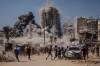 Yousef Al Zanoun / The Associated Press
                                A high-rise building is destroyed in Gaza City, Sept. 5.
