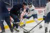 MIKE DEAL / FREE PRESS
                                Winnipeg Jets forwards Jonathan Toews (left) and Morgan Barron battle for the puck during practice at Canada Life Centre on Tuesday. Toews is still eligible to be added to the active roster if he makes it through Wednesday&rsquo;s practice without any setbacks.