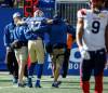 JOHN WOODS / THE CANADIAN PRESS
                                Winnipeg Blue Bombers quarterback Chris Streveler (17) gets sacked and goes off with an injury during first half CFL action against the Montreal Alouettes in Winnipeg, Saturday, Oct. 25, 2025.