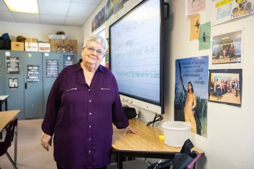 MIKAELA MACKENZIE / FREE PRESS 
                                Open Doors Adult Literacy Program director Margaret Banasiak says the legal language on bail forms is impenetrable to many applicants: &lsquo;Very few people have the guts to say, &ldquo;I do not (understand)&rdquo;.&rsquo;