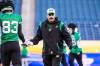 MIKAELA MACKENZIE / FREE PRESS
                                Running backs coach Andrew Harris is a perfect 4-0 in the Grey Cup. Sunday&rsquo;s game will be his first as a coach.