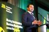 Ruth Bonneville / Free Press
                                Manitoba Premier Wab Kinew speaks to members of the Association of Manitoba Municipalities at the RBC Convention Centre.