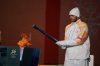 Italian swimmer Gregorio Paltrinieri lights the 2026 Milan Cortina Winter Olympics torch in Rome as it begins its journey through Italy, Saturday, Dec. 6, 2025, a journey that will conclude in Milan in February 2026. (AP Photo/Andrew Medichini)