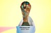 The FIFA World Cup Trophy is displayed during the FIFA World Cup 2026 playoff draw in Zurich, Switzerland, Thursday, Nov. 20, 2025. THE CANADIAN PRESS/AP-Keystone, Claudio Thoma
