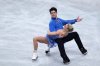 Piper Gilles and Paul Poirier, of Canada, compete in the ice dance's free dance segment at the ISU Grand Prix of Figure Skating Final in Nagoya, central Japan, Saturday, Dec. 6, 2025. (AP Photo/Hiro Komae)