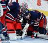 JOHN WOODS / THE CANADIAN PRESS
                                Winnipeg Jets goaltender Connor Hellebuyck (37) reaches back for the rebound off a Washington Capitals&rsquo; shot during third period NHL action in Winnipeg on Saturday.