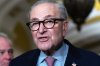 Senate Minority Leader Chuck Schumer, D-N.Y., speaks to reporters following the weekly policy luncheons at the Capitol, Tuesday, Dec. 16, 2025, in Washington. (AP Photo/Jose Luis Magana)