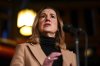 Canada's Ambassador to the U.S. Kirsten Hillman speaks to reporters during a cabinet retreat at Chateau Montebello in Montebello, Que., on Tuesday, Jan. 21, 2025. THE CANADIAN PRESS/Sean Kilpatrick