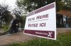 An election sign is seen outside a polling station in Winnipeg on Tuesday, Sept. 10, 2019. THE CANADIAN PRESS/John Woods