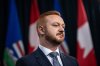 Alberta Minister of Justice Mickey Amery announces proposed changes to several pieces of democratic process legislation, in Edmonton on Tuesday, April 29, 2025. THE CANADIAN PRESS/Jason Franson