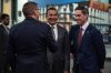 Premier of Saskatchewan Scott Moe, left to right, Premier of Manitoba Wab Kinew, and Premier of Newfoundland and Labrador John Hogan during to the First Minister’s Meeting in Saskatoon on Monday, June 2, 2025. THE CANADIAN PRESS/Liam Richards