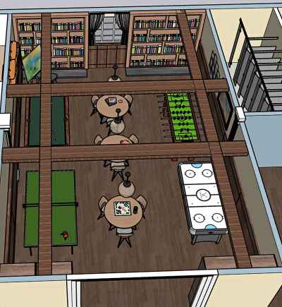 SUPPLIED
Rendering of game room for Maggie Macintosh story on student architects. Dec. 28, 2025