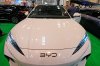 FILE - A BYD electric car is on display at the Essen Motor Show in Essen, Germany, Thursday Dec. 4, 2025. (AP Photo/Martin Meissner, File)