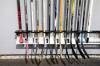 MIKAELA MACKENZIE / FREE PRESS One of 3 Ideas Canadaճ hockey stick racks at Hazelridge rink on Wednesday, Jan. 21, 2026. The homebased business turns out stainless-steel storage units for winter gear, including ice-fishing rods and hockey sticks. For Dave Sanderson story. Free Press 2026