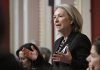 Quebec cabinet minister Sonia Belanger responds to the Opposition during question period at the legislature in Quebec City, Thursday, Dec. 4, 2025. THE CANADIAN PRESS/Jacques Boissinot