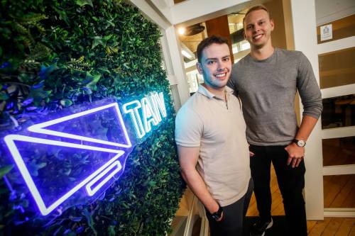 JOHN WOODS / FREE PRESS FILES
                                Taiv Inc. CEO Noah Palansky (left) and chief technology officer Jordan Davis.