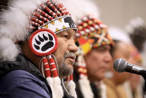 RUTH BONNEVILLE / FREE PRESS FILES
                                Mathias Colomb First Nation Chief Gordie Bear said he wants the federal and provincial governments to reimburse the community for the backup generator system.