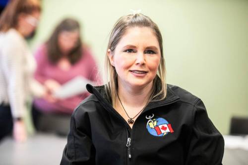 MIKAELA MACKENZIE / FREE PRESS
                                Heidi Hutchison, who volunteers as the president of People First of Manitoba, on Friday, Feb. 20, 2026. People First of Manitoba is a group that serves as a voice for Manitobans with intellectual disabilities. For Aaron story. Free Press 2026