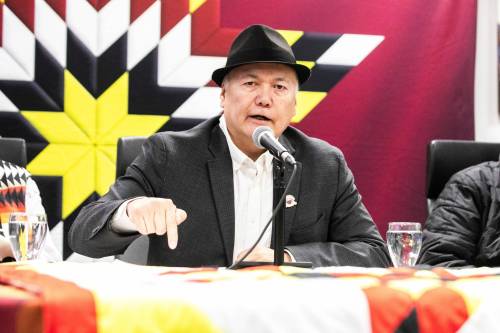 MIKAELA MACKENZIE / FREE PRESS
                                &lsquo;I am bound and determined to get what is rightfully ours, and this has nothing to do with money,&rsquo; said Norway House Chief Larson Anderson.