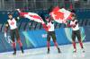 NATHAN DENETTE / THE CANADIAN PRESS
                                From left: speedskaters Isabelle Weidemann, Ivanie Blondin and Valérie Maltais. The trio repeated as back-to-back Olympic gold medallists in the women&rsquo;s team pursuit.