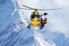 A rescue helicopter arrives after United States' Lindsey Vonn crashed during an alpine ski women's downhill race, at the 2026 Winter Olympics, in Cortina d'Ampezzo, Italy, Sunday, Feb. 8, 2026. (AP Photo/Jacquelyn Martin)