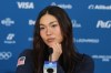 United States' Chloe Kim looks on during a press conference at the 2026 Winter Olympics, in Livigno, Italy, Monday, Feb. 9, 2026. (AP Photo/Lindsey Wasson)