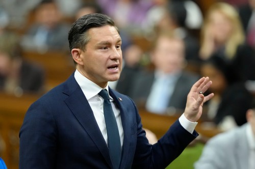 Conservative Leader Pierre Poilievre rises during question period in Ottawa on Tuesday, Feb. 3, 2026. THE CANADIAN PRESS/Adrian Wyld