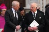 FILE - Britain's Prince Andrew, left, and Britain's King Charles III leave after the Requiem Mass service for the Duchess of Kent at Westminster Cathedral in London, Sept. 16, 2025. (AP Photo/Joanna Chan, File)