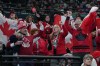 Fans dance to music during first period Olympic hockey action at the 2026 Milan Cortina Winter Olympics in Milan, Italy on Tuesday, Feb. 10, 2026. THE CANADIAN PRESS/Nathan Denette