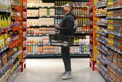 A customer shops in a new 