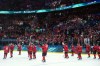 Canada salutes the crowd after its victory over Switzerland at the Winter Olympics in Milan on Friday, Feb. 13, 2026. THE CANADIAN PRESS/Darryl Dyck