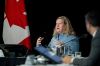 Janice Charette appears as a witness at the Foreign Interference Commission in Ottawa, on Wednesday, Oct. 9, 2024. THE CANADIAN PRESS/Spencer Colby