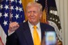 President Donald Trump gestures during a Black History Month event in the East Room of the White House, Wednesday, Feb. 18, 2026, in Washington. (AP Photo/Nathan Howard)