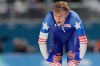 Jordan Stolz of the U.S. took a silver medal in the men's 1500 meters speedskating race at the 2026 Winter Olympics, in Milan, Italy, Thursday, Feb. 19, 2026. (AP Photo/Luca Bruno)