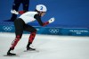 Canada's Valerie Maltais (2) competes during the women's mass start speedskating semifinals at the 2026 Winter Olympics, in Milan, Saturday, Feb. 21, 2026. THE CANADIAN PRESS/Darryl Dyck