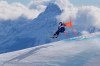 United States' Lindsey Vonn crashes into a gate during an alpine ski women's downhill race, at the 2026 Winter Olympics, in Cortina d'Ampezzo, Italy, Feb. 8, 2026. (AP Photo/Jacquelyn Martin, File)